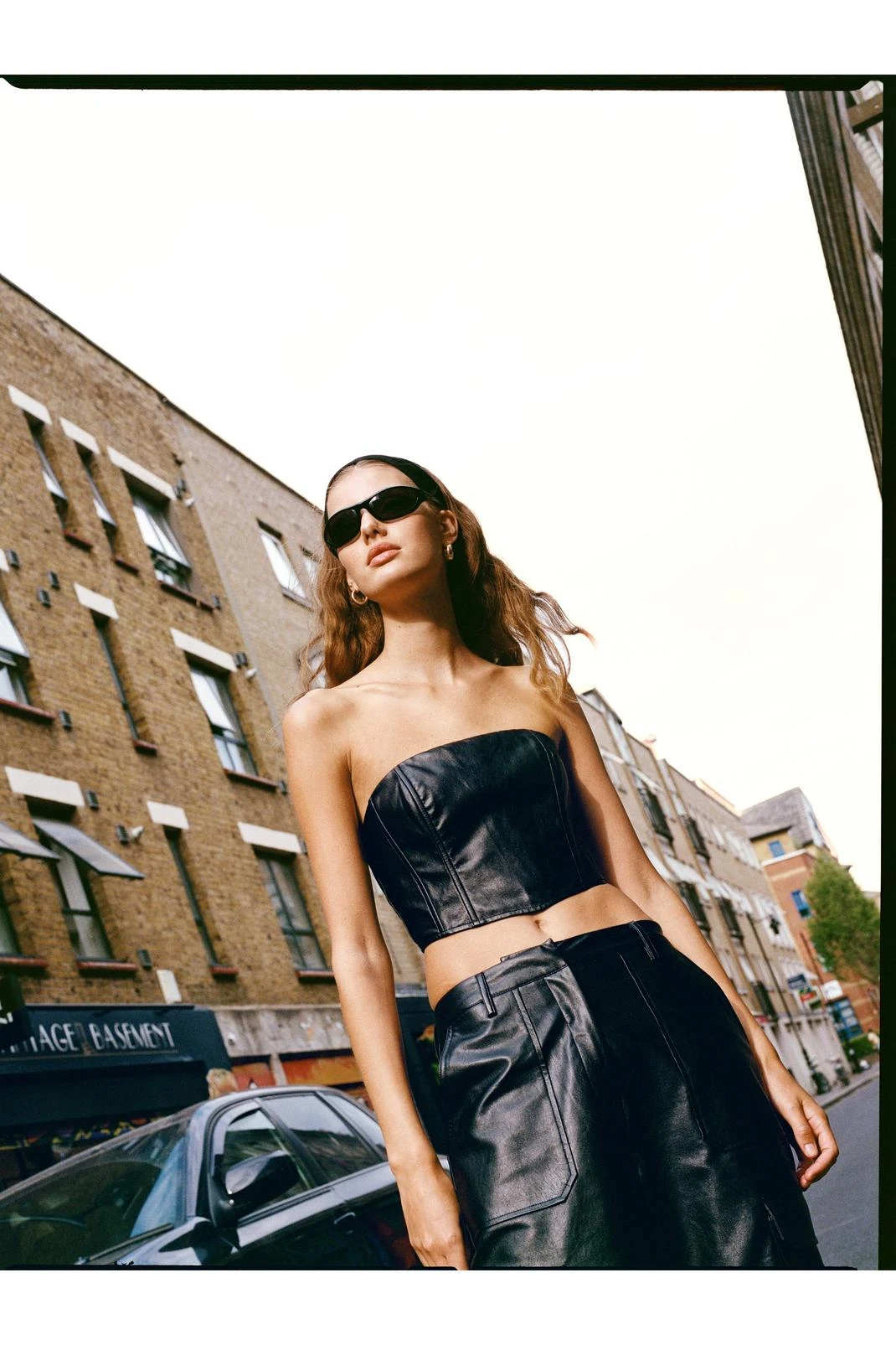 Faux Leather Bandeau Corset Top - Image 5