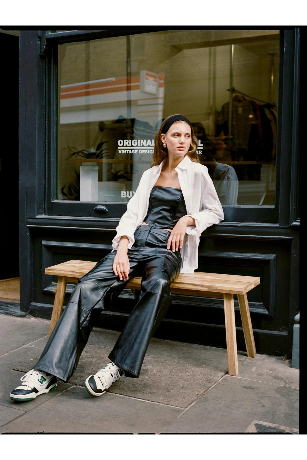 Faux Leather Bandeau Corset Top - Image 6