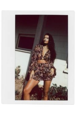 Georgette Paisley Ruffle Shorts