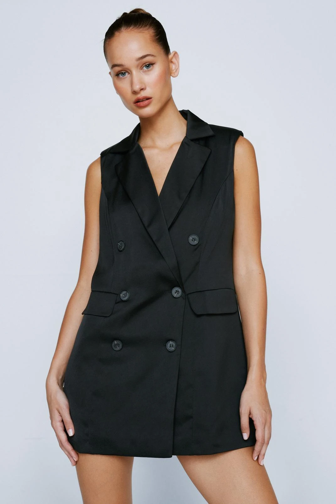 Petite Tailored Vest Mini Dress - Image 3