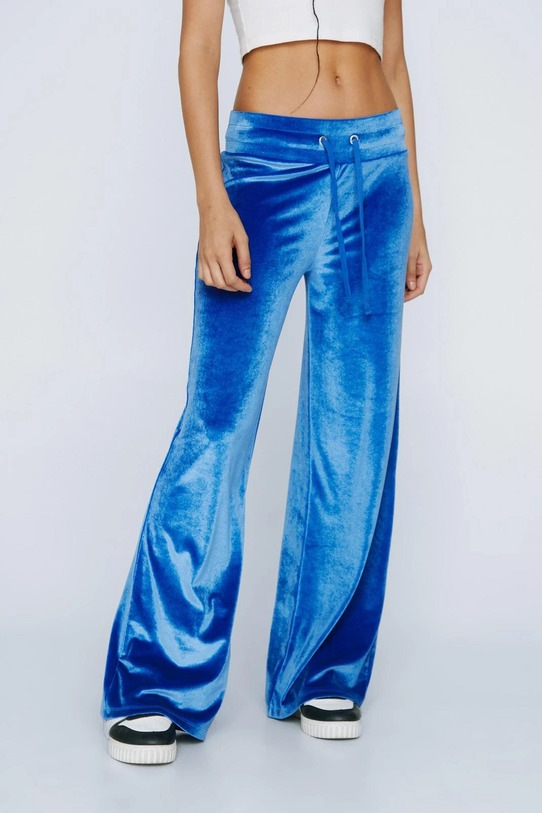 Premium Velour Low Rise Wide Leg Sweatpants - Image 5