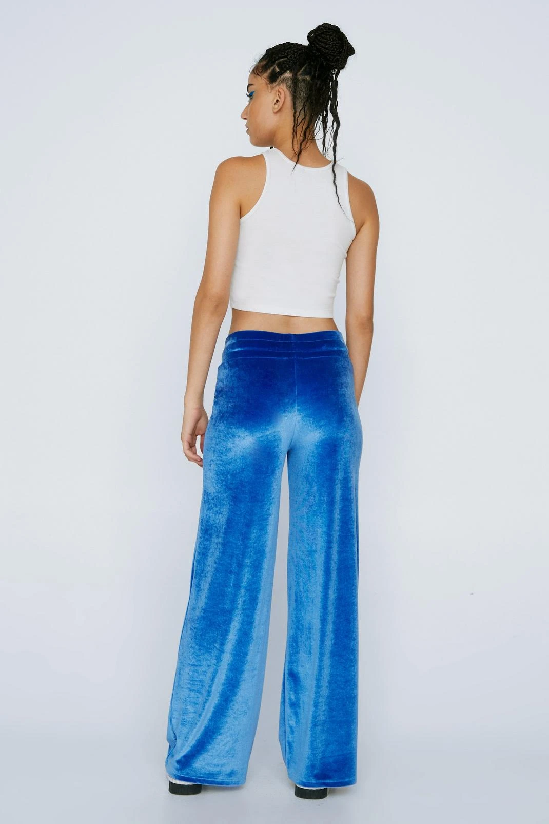 Premium Velour Low Rise Wide Leg Sweatpants - Image 6