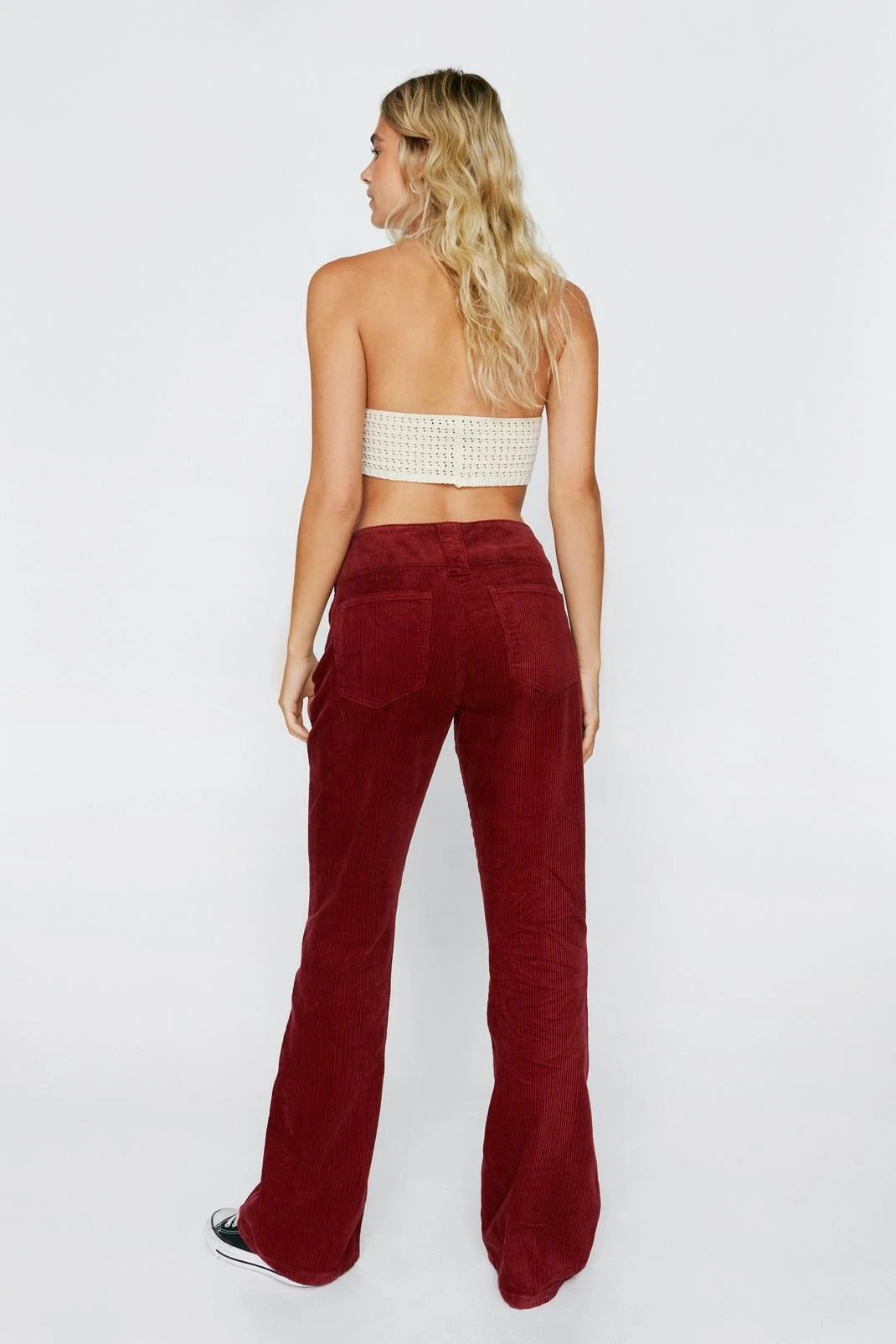 Premium Low Rise Cord Flared Pants - Image 6