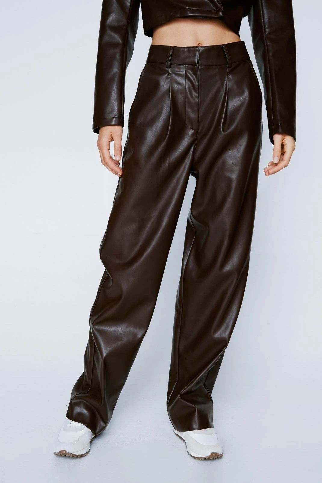 Faux Leather Straight Leg Pants - Image 4