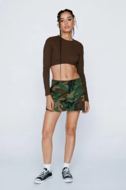Premium Rib Ultra Crop Long Sleeve Crop Top