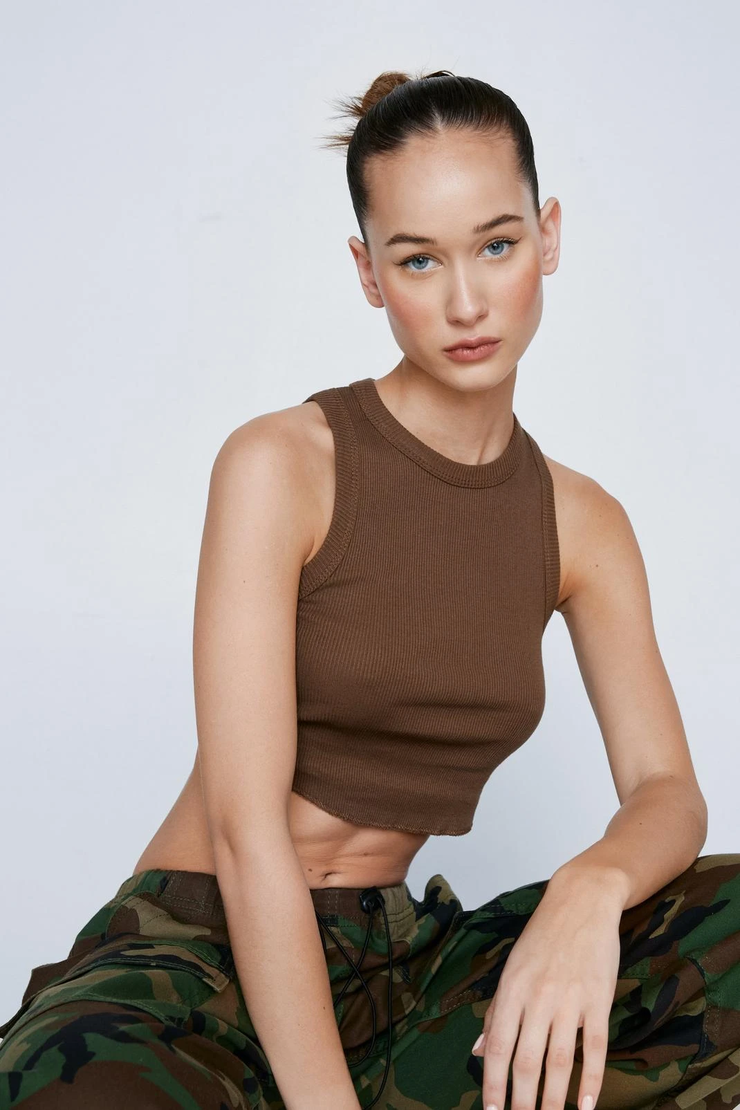 Ribbed Racer Tank Top - Image 7