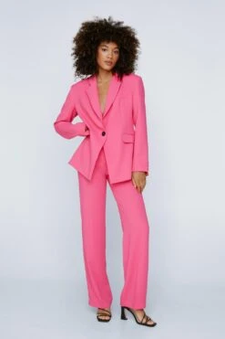 Single Button Oversized Blazer