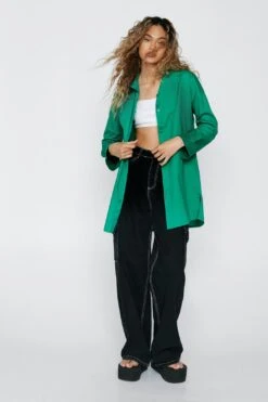 Poplin Relaxed Button Down Shirt