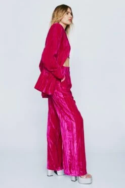 Premium Velvet Wide Leg Pants