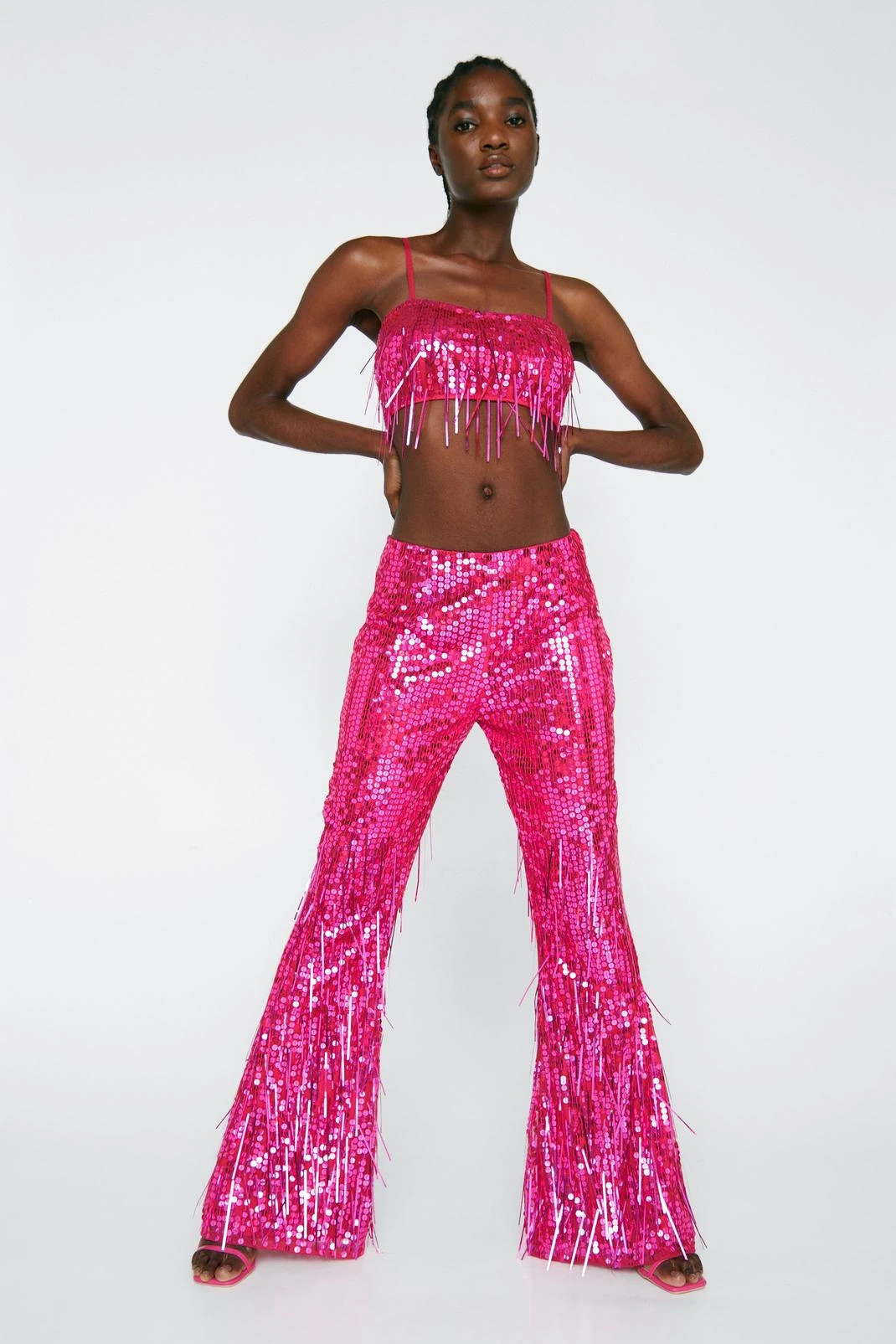 Tassel Sequin Flared Pants - Image 2
