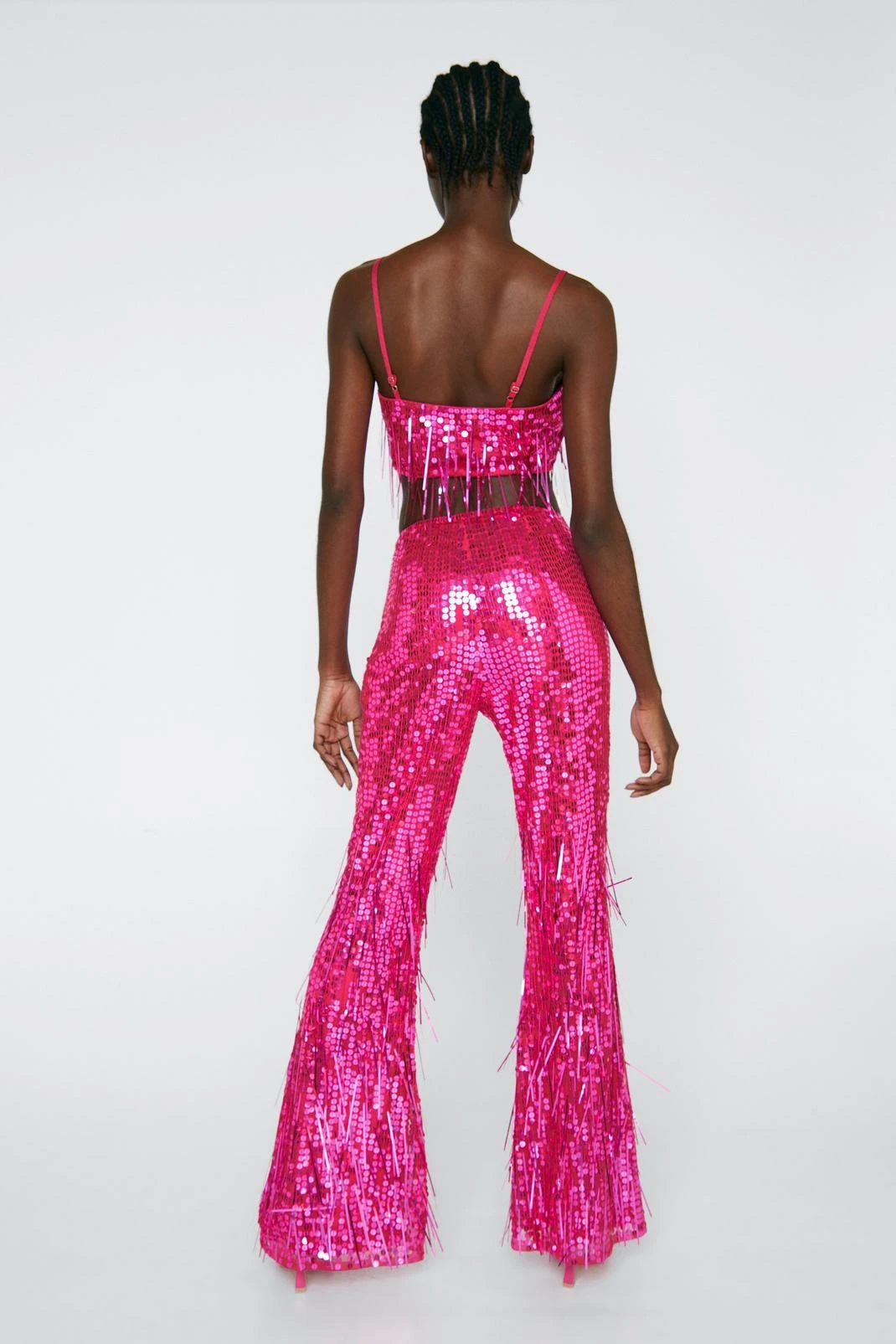 Tassel Sequin Flared Pants - Image 3