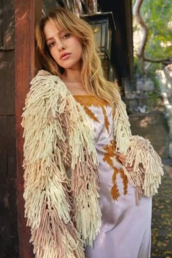 Multi Fringe Oversized Cardigan