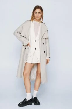 Oversized Tailored Linen Vest