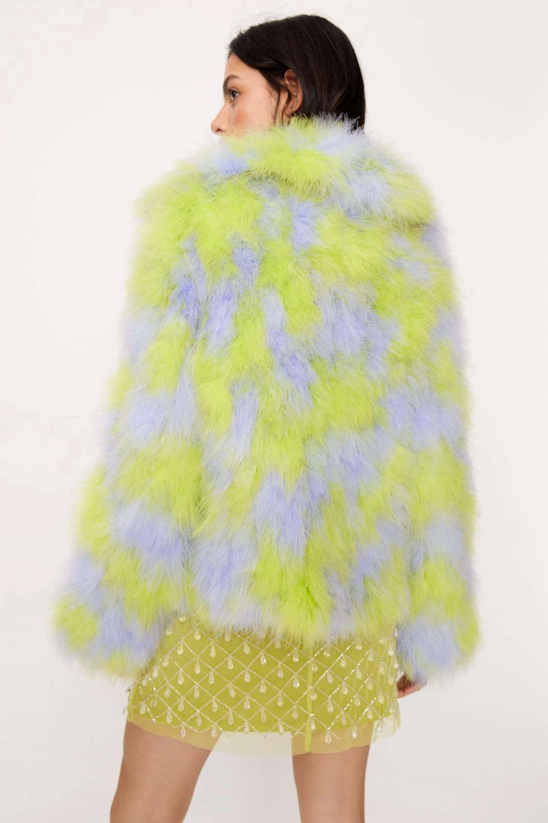 Premium Checkerboard Real Feather Jacket - Image 6