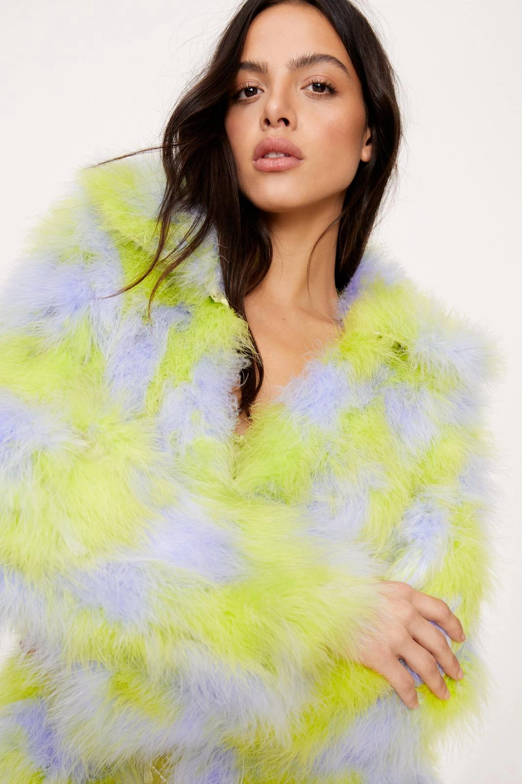 Premium Checkerboard Real Feather Jacket - Image 4