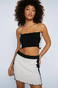 Exposed Seam Knitted Bandeau