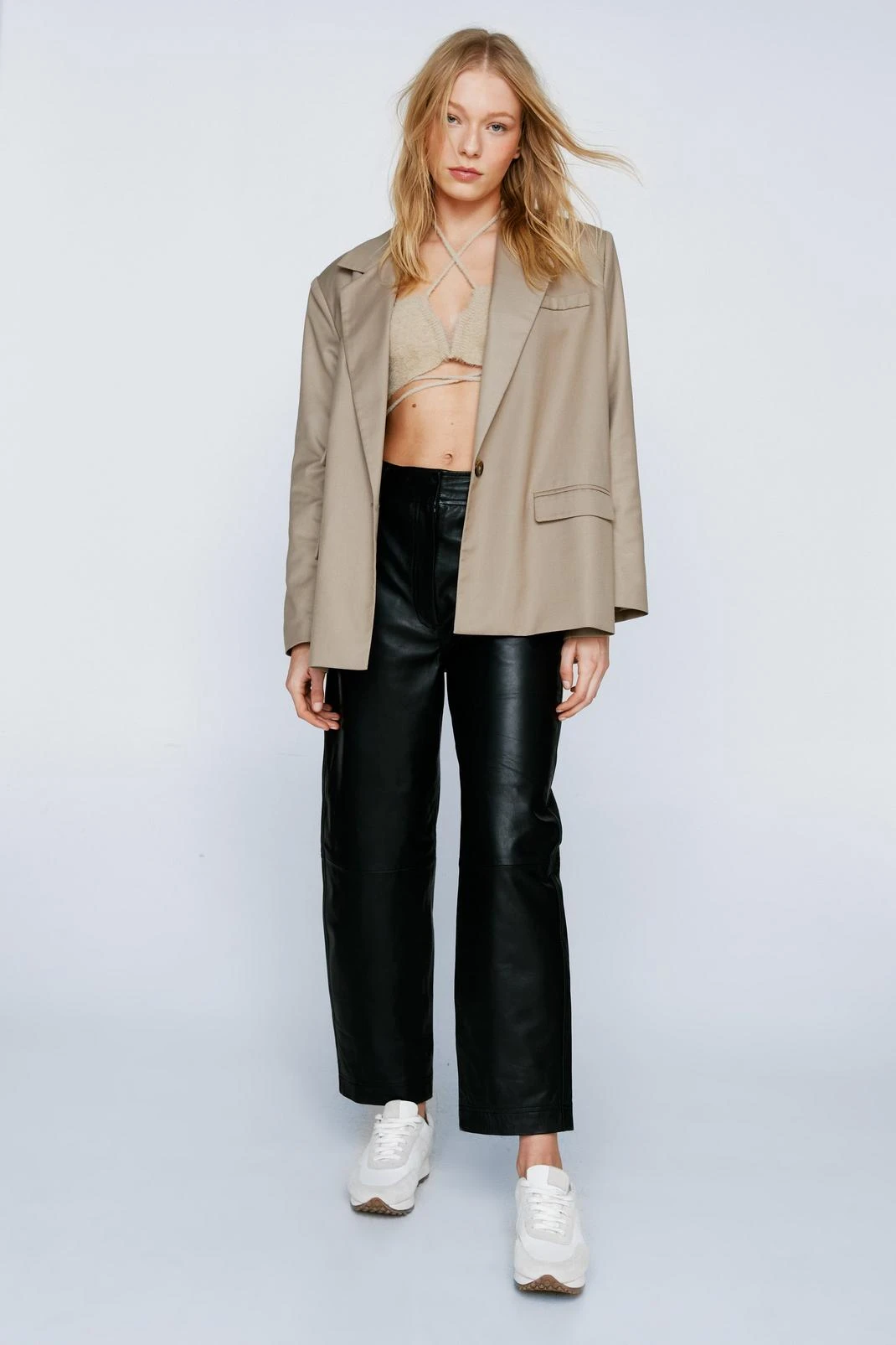 Fluffy Flossed Waist Knitted Bandeau - Image 4