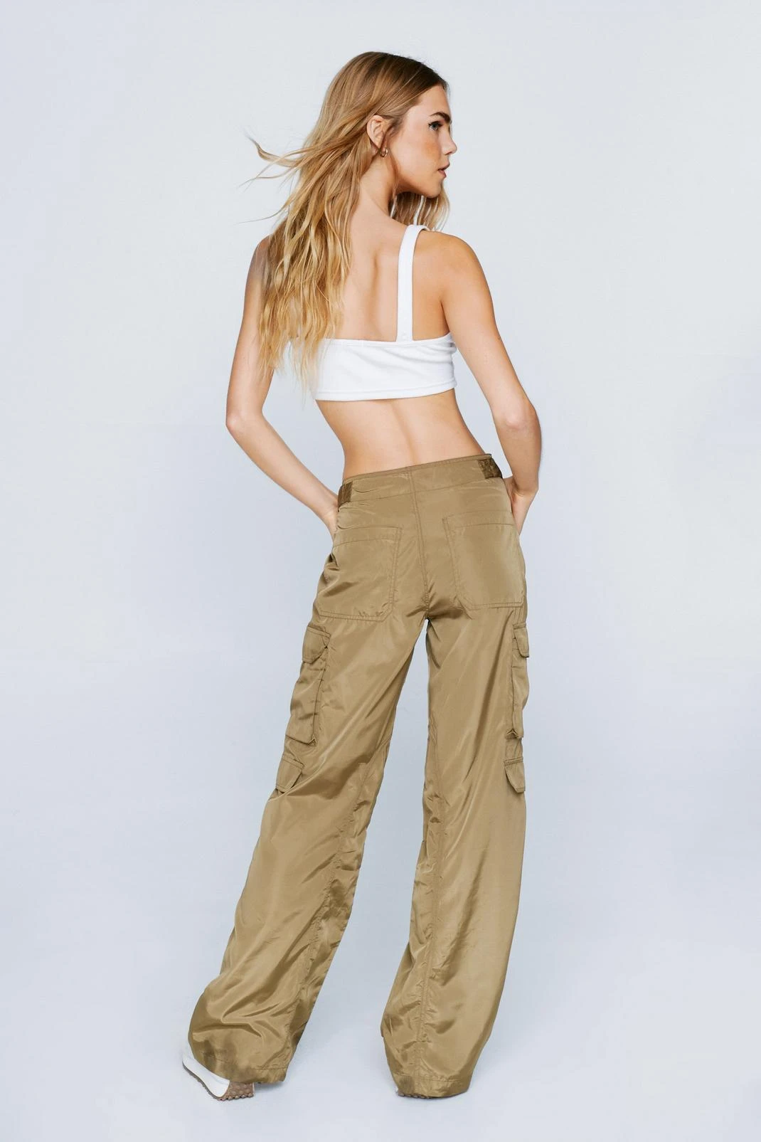 Wide Leg Multi Pocket Cargo Pants - Image 3