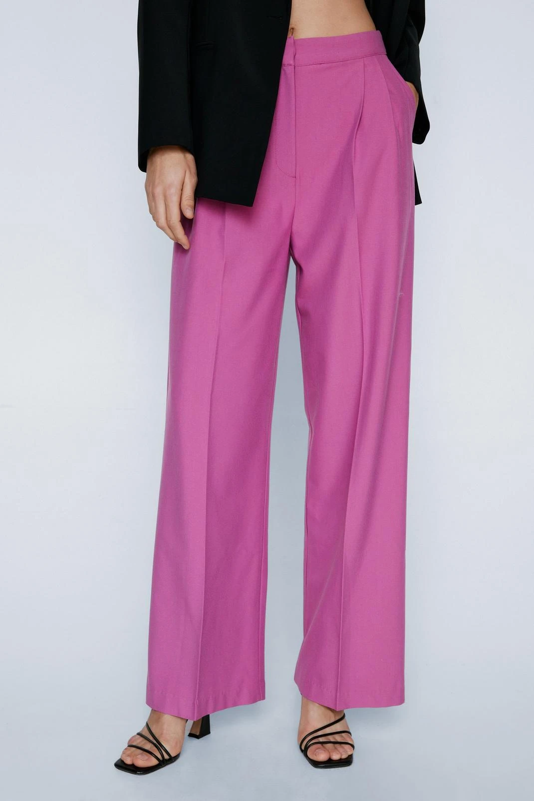 Marled Tailored Pleat Front Pants - Image 2