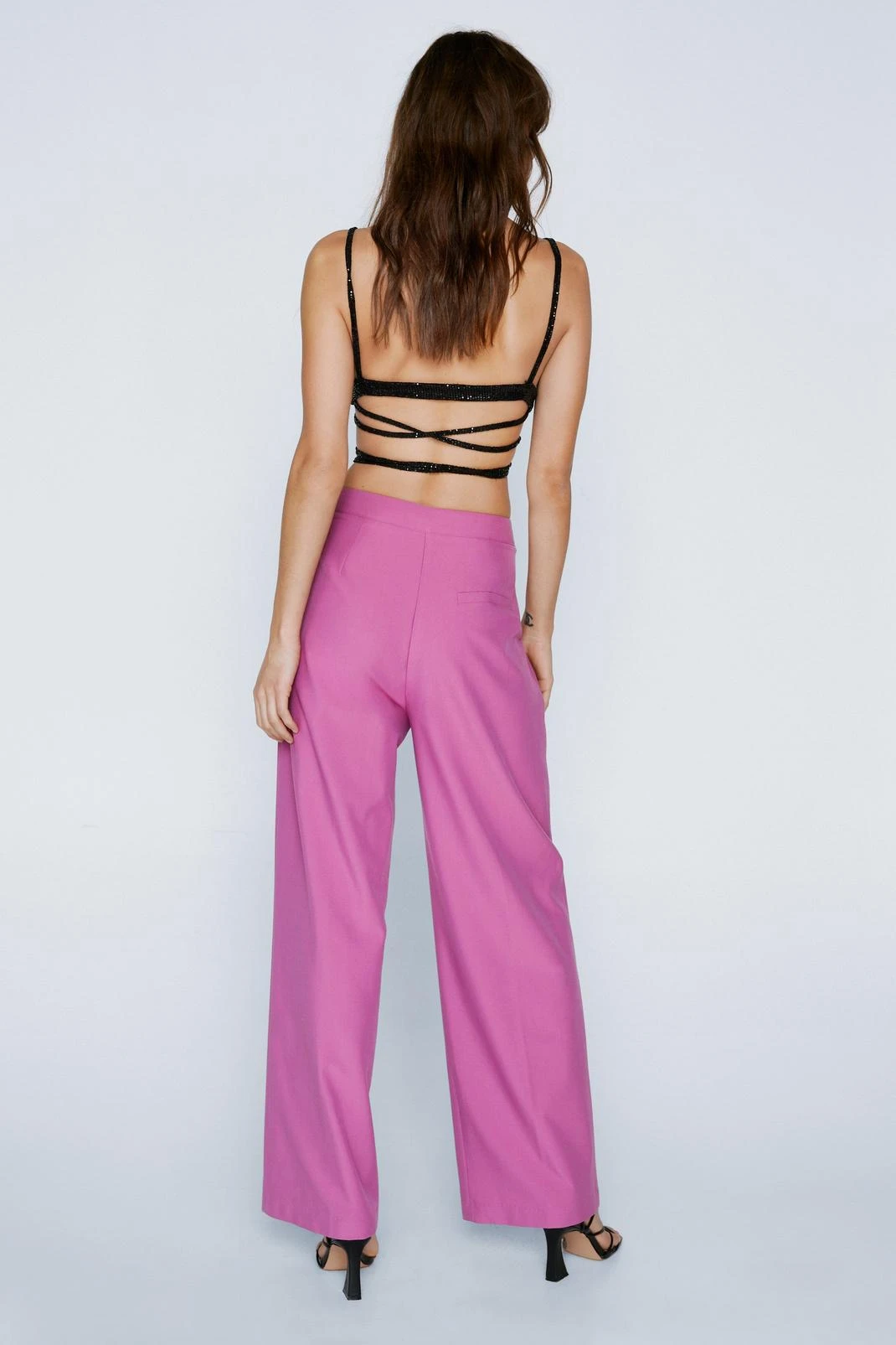 Marled Tailored Pleat Front Pants - Image 3