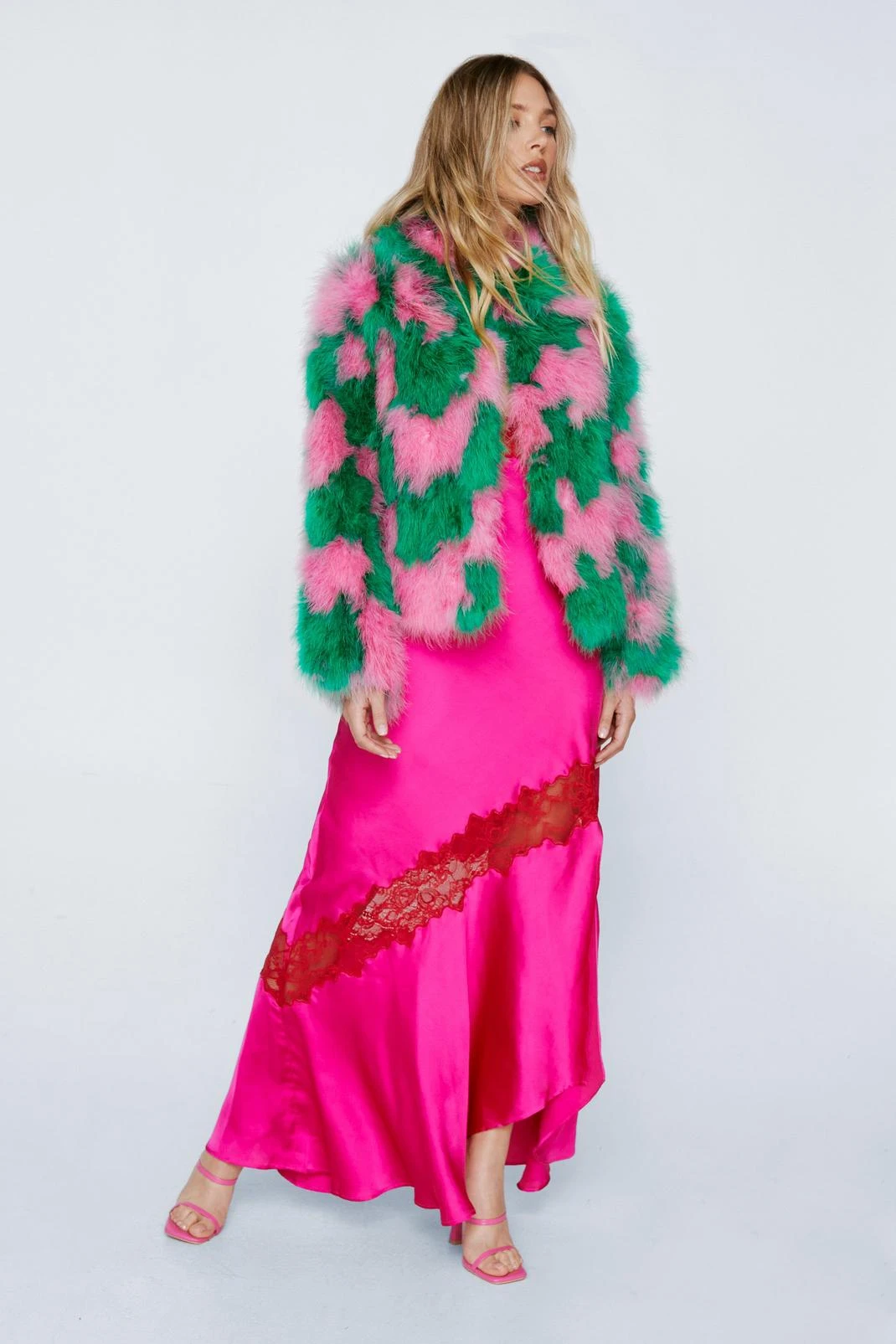 Premium Checkerboard Real Feather Jacket - Image 2