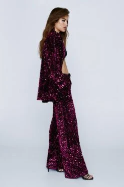 Premium Sequin Wide Leg Pants