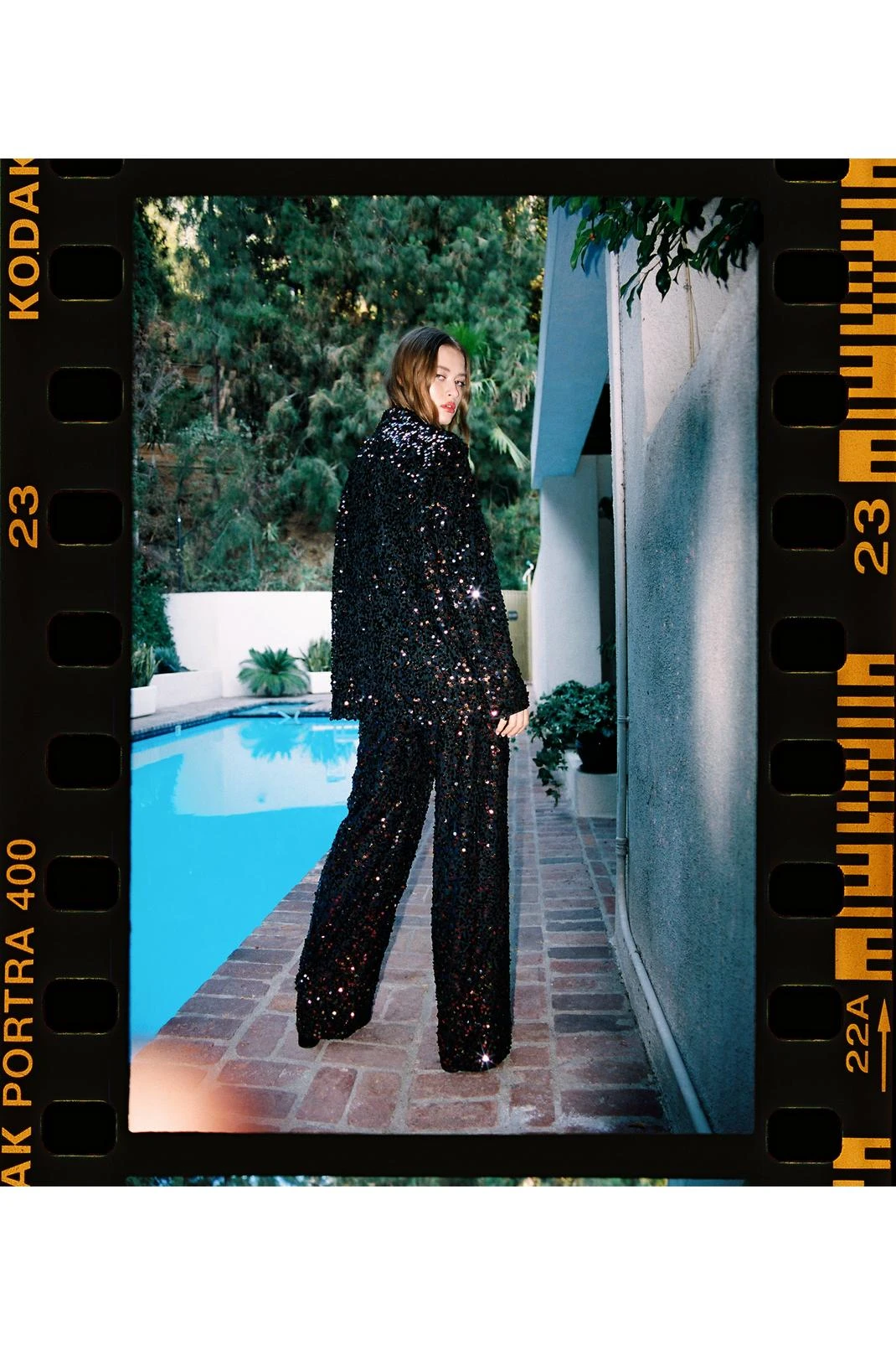 Rainbow Sequin Wide Leg Pants - Image 6