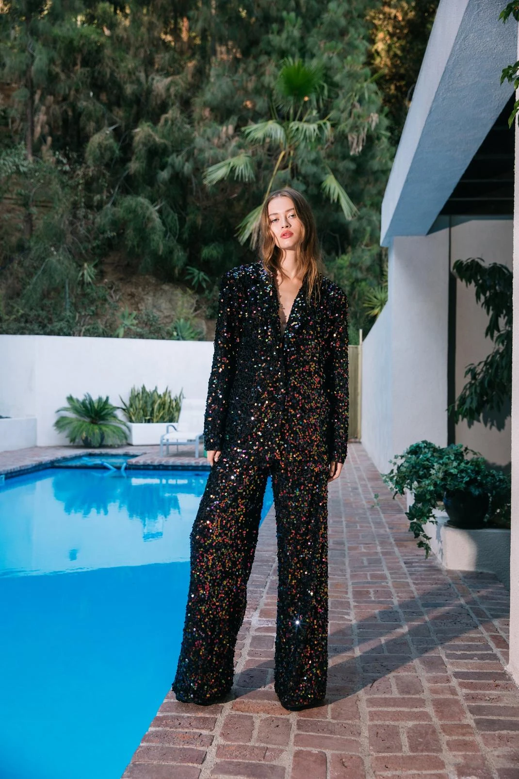 Rainbow Sequin Wide Leg Pants - Image 10