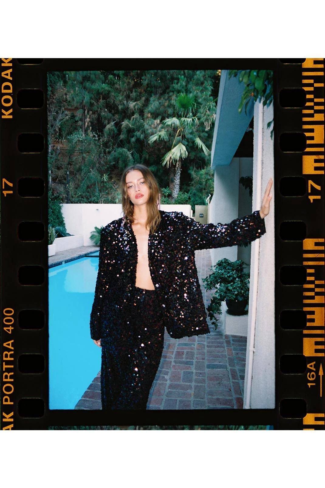 Rainbow Sequin Wide Leg Pants - Image 4