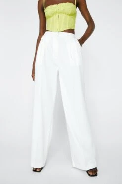 Pleat Front Tailored Pants