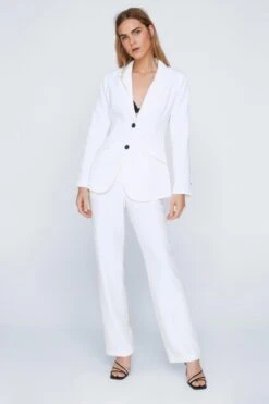 Premium Cinched Waist Single Breasted Blazer